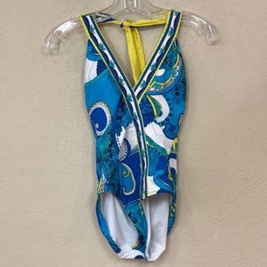 Vibrant Blue and Yellow Women's Swimsuit